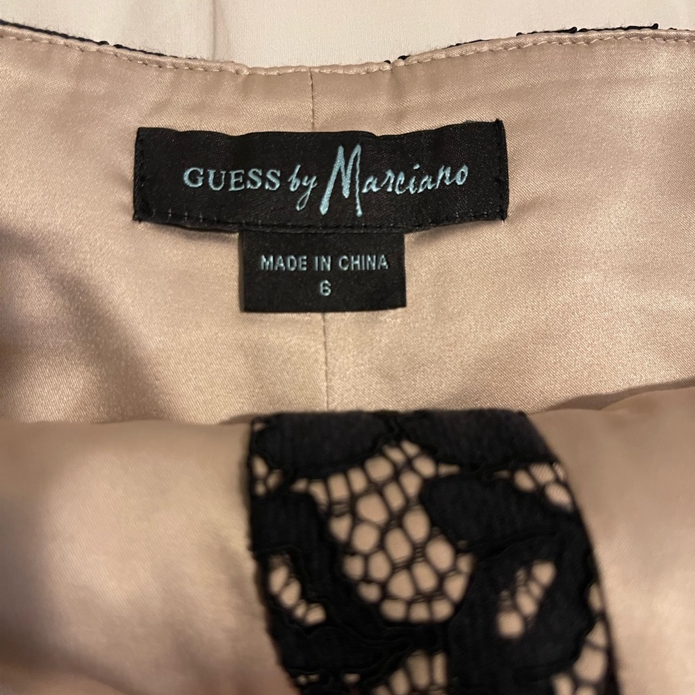 Guess by Marciano Black Floral Lace High Waist Shorts - Picture 7 of 9